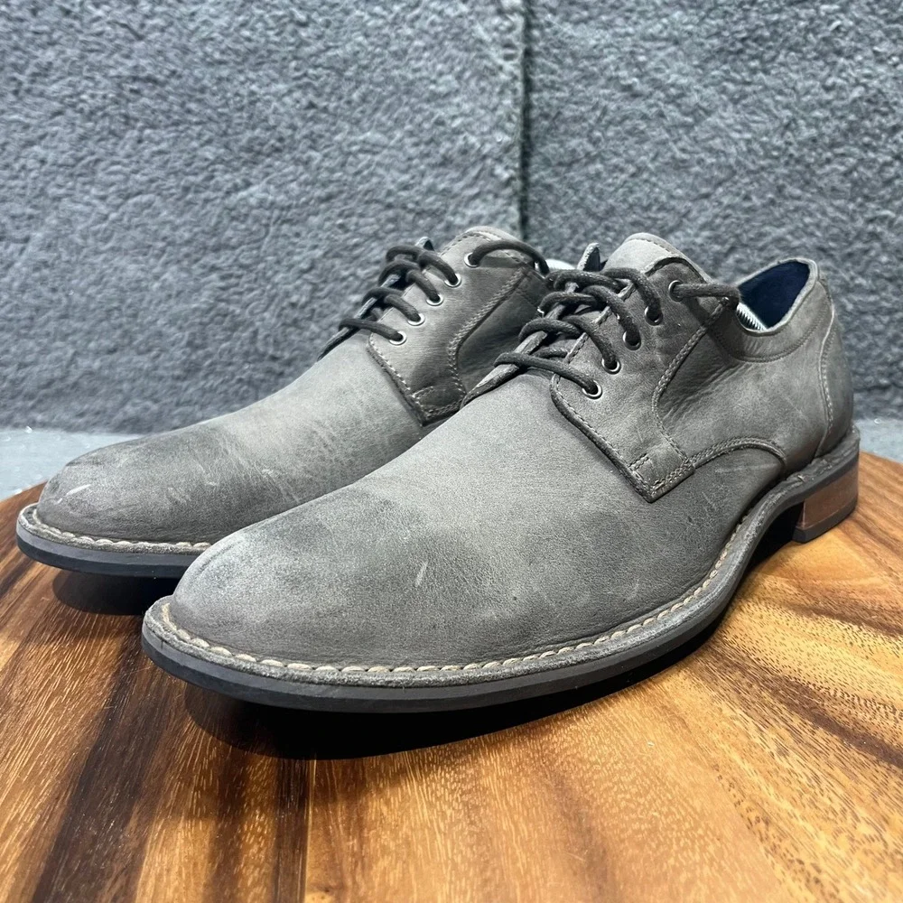 Men's Gray Suede Leather Dress Shoes Lace Up Derby Chukka Boots Nike Air Size 11
